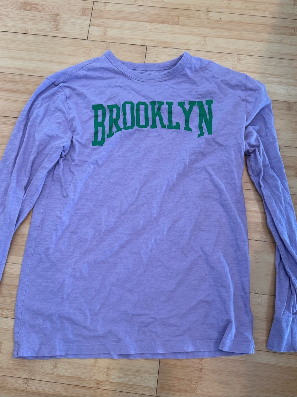 LIKE NEW! Crewcuts Kids Graphic Green “Brooklyn” Cotton Purple Tee Sz XL